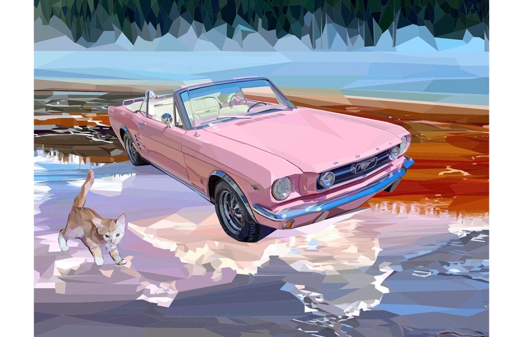 Rosa Coquette by Irina Schulz, artwork from the Icons in Motion series